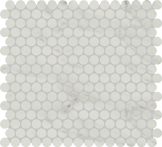 American Olean Clarasea 13" X 11" Penny Round Mosaic Majestic