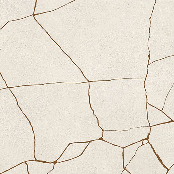 Daltile Stare Kintsugi 48" X 110" Matte Metal Groove Ivory