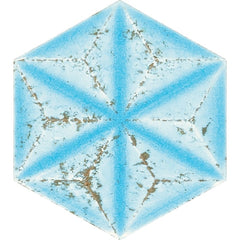 Daltile Stare Fyre 7" X 7" Hexagon Heavenly Blue