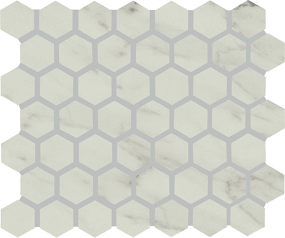 American Olean Clarasea 12" X 10" Hexagon Mosaic 1.5" Majestic