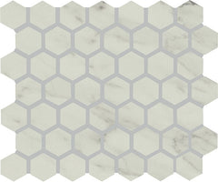 American Olean Clarasea 12" X 10" Hexagon Mosaic 1.5" Majestic