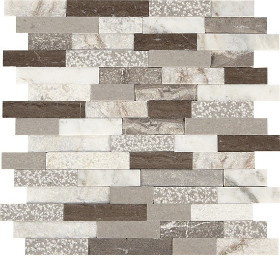 Marazzi Presario 12" X 12" Random Linear Mix Reverent Taupe Blend