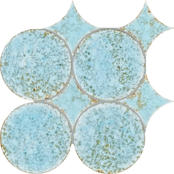 Daltile Stare Fyre 6" Spike/Circle Heavenly Blue