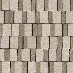 Daltile Stare Mystone Limestone 12" X 12" Abstract Mosaic Mix Taupe