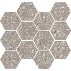 Emser Fragmento 10" x 12" Hexagon Mosaic 3" Matte Lg Fawn