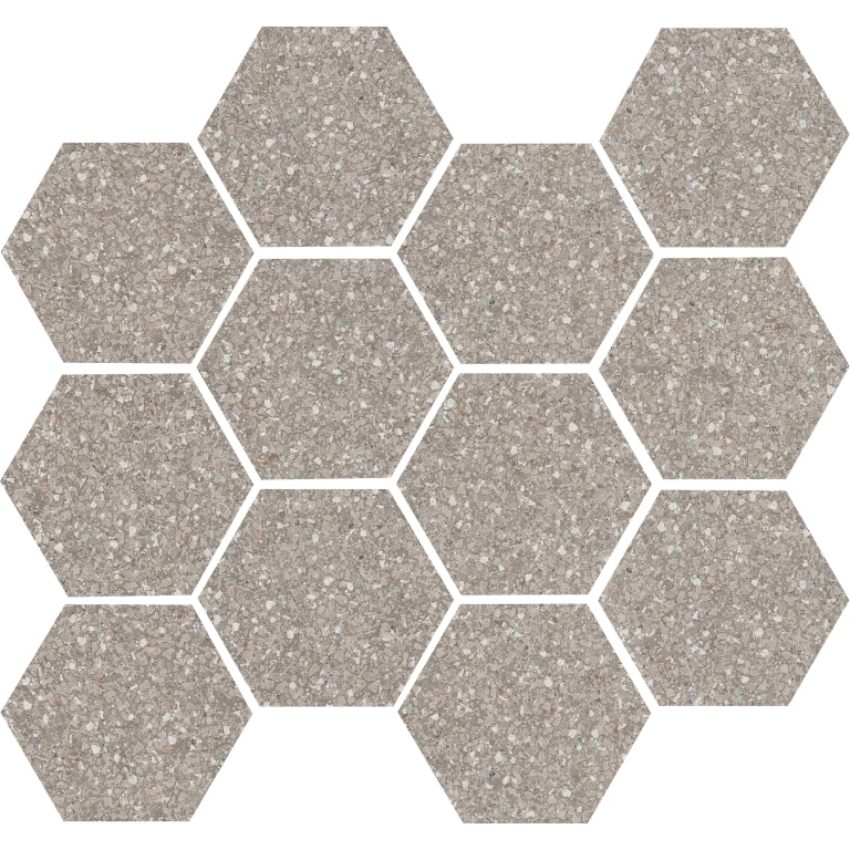 Emser Fragmento 10" x 12" Hexagon Mosaic 3" Matte Sm Fawn