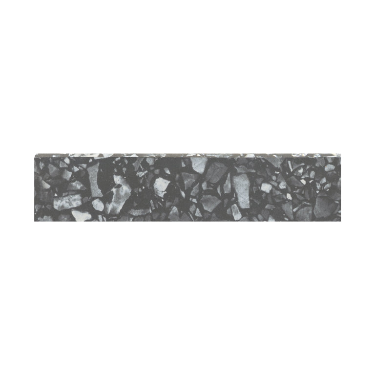 Emser Fragmento 3" x 12" Large Bullnose Matte Black