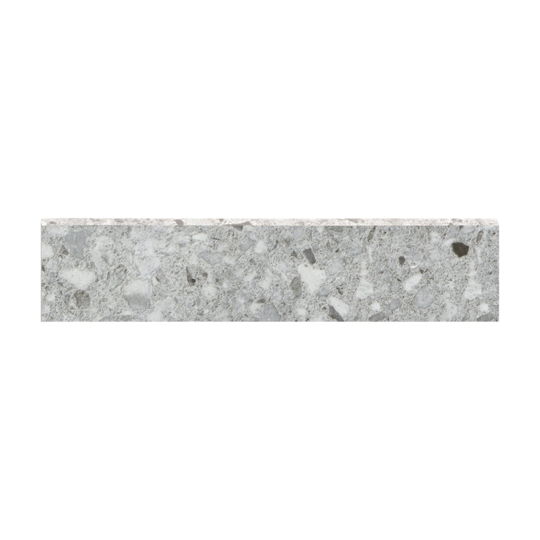 Emser Fragmento 3" x 12" Large Bullnose Matte Silvr