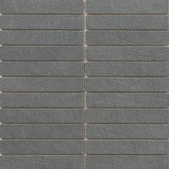 Emser Genesis 1" x 6" Stacked Mosaic 12" x 12" Matte  Black