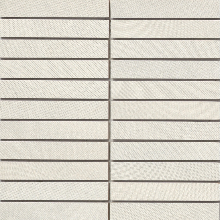 Emser Genesis 1" x 6" Stacked Mosaic 12" x 12" Matte  Ivory