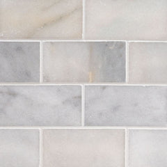 MS International Natural Stone Marble 3" x 6" Greecian White