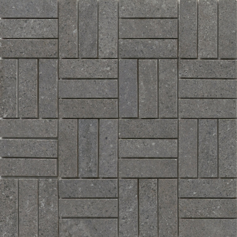 Emser Lunara 1" x 3" Hatch Mosaic 12" x 12" Honed  Vega