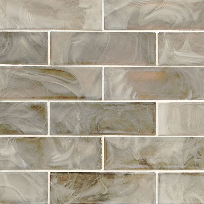 MS International Decorative Mosaic 12" x 12" Subway 2" x 6" Opalina