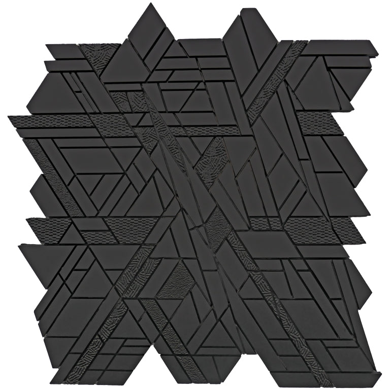 Emser Revify 10" x 11" Edge Mosaic Matte Nero 