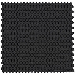 Emser Revify 0.4" x 0.5" Mosaic 11" x 11" Matte Nero 