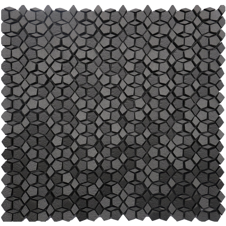 Emser Revify 12" x 12" Penta Mosaic Matte Nero 