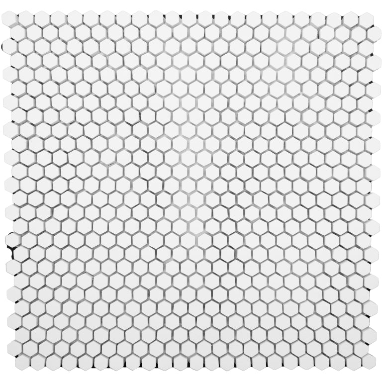 Emser Revify 0.4" x 0.5" Mosaic 11" x 11" Matte White 