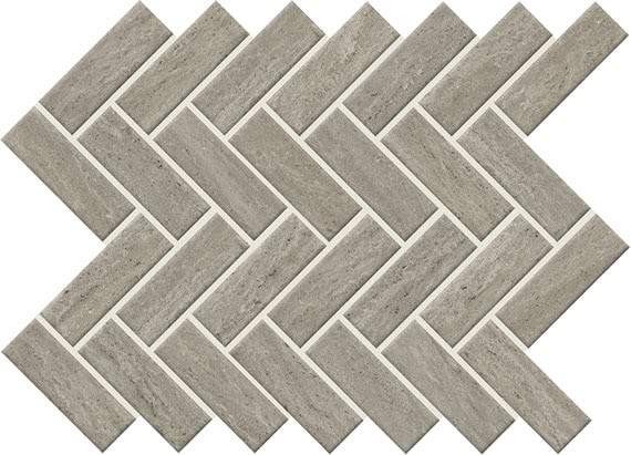 American Olean Sunset Falls 9" X 12" Herringbone Mosaic Gray