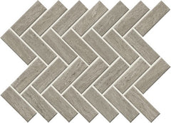 American Olean Sunset Falls 9" X 12" Herringbone Mosaic Gray