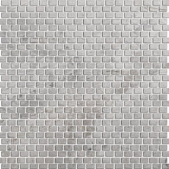Emser Marble 12" X 12" OFFset Mini Mosaic 1" X 2" Silver