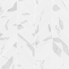 MS International Eden 12" x 15" Chevron Mosaic Matte Statuary
