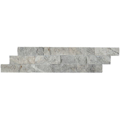 Emser Structure 6" x 24" Stacked ledger  Travertine Silver